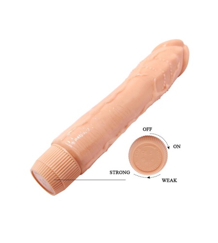 Vibrador Realístico 24 Cm Natural