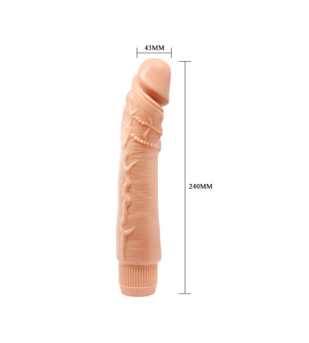 Vibrador Realístico 24 Cm Natural