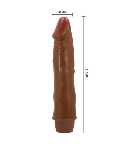 Vibrador Realístico 24 Cm Mulato