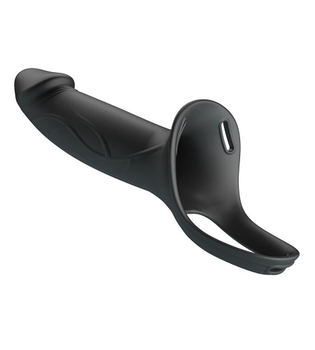 Strap-On Hueco Con Vibración Negro