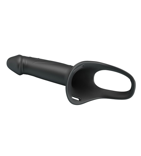 Strap-On Hueco Con Vibración Negro