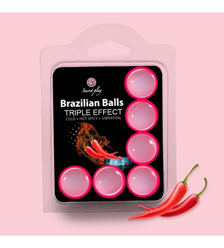 Set 6 Brazilian Balls Triple Efecto