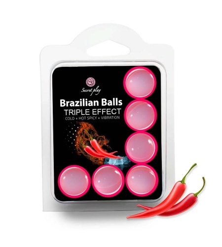 Set 6 Brazilian Balls Triple Efecto