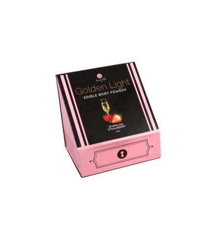 Kit Polvos Comestibles Y Pluma Fresas & Cava