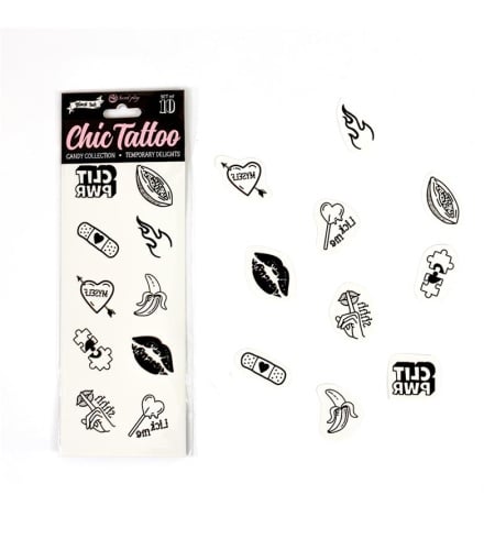 Set De 10 Tattoos Temporales Candy Collection