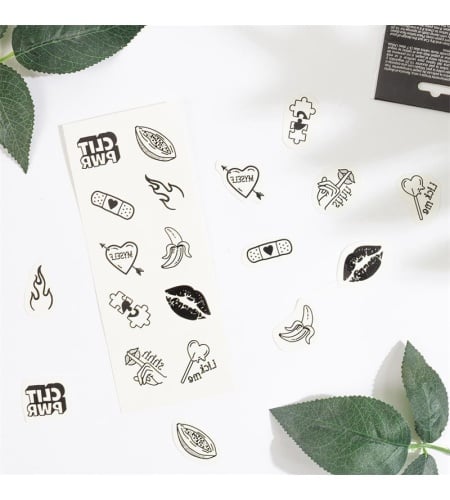 Set De 10 Tattoos Temporales Candy Collection