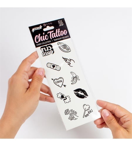 Set De 10 Tattoos Temporales Candy Collection