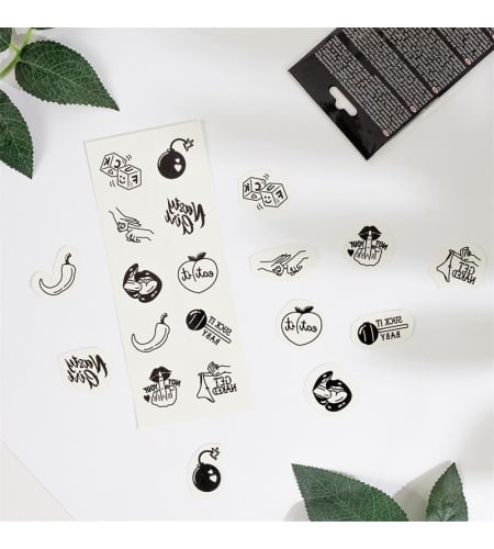 Set De 10 Tattoos Temporales Spicy Collection