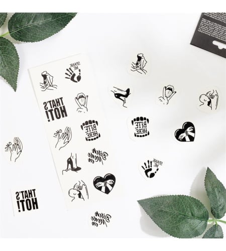 Set De 10 Tattoos Temporales Kinky Collection