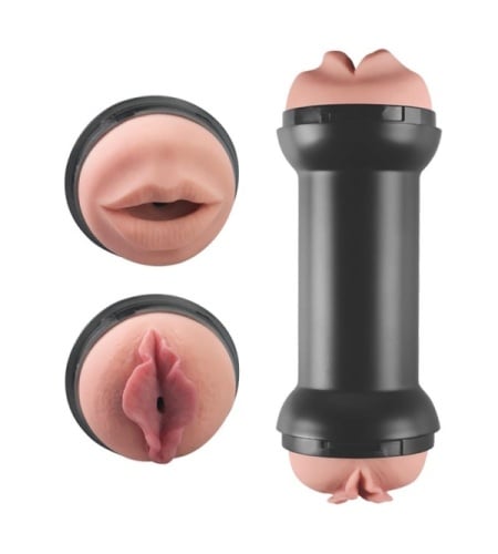 Masturbador Masculino de Doble Entrada Vagina y Ano