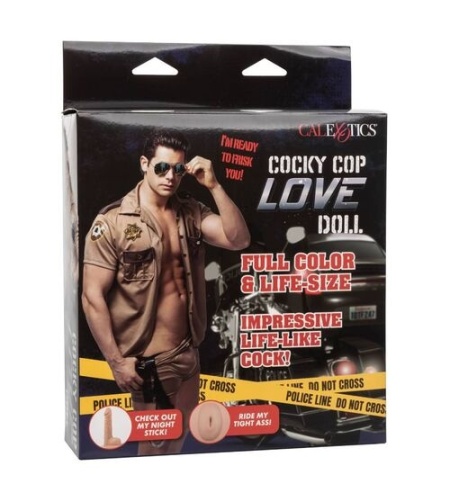 Caja del muñeco Cocky Cop con doble entrada
