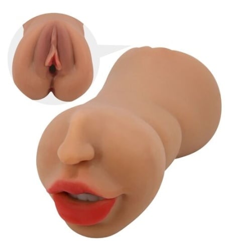 Masturbador boca y vagina realista imagen 2