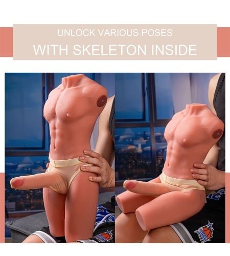 Torso Erótico Masculino con Pene enfoque lateral 13