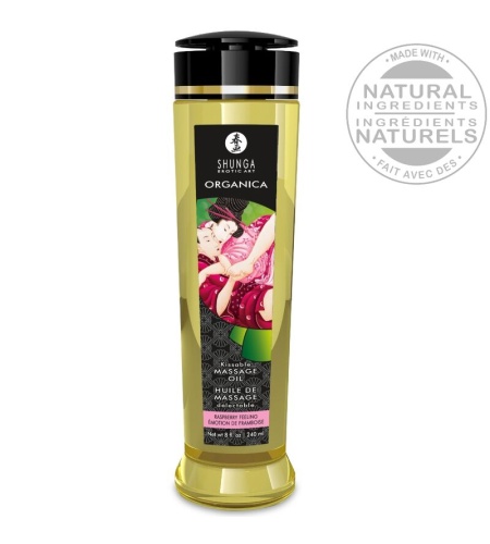 SHUNGA - ACEITE DE MASAJE ORGÁNICO FRAMBUESA 240 ML