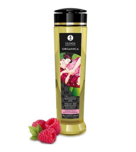SHUNGA - ACEITE DE MASAJE ORGÁNICO FRAMBUESA 240 ML