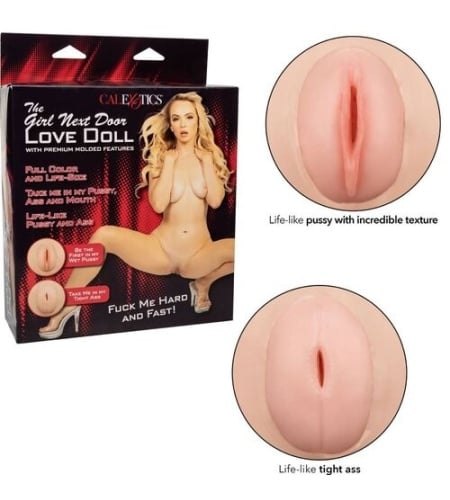 Caja de muñeca hinchable con detalle de vagina y ano realistas