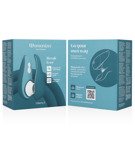 WOMANIZER - LIBERTY 2 ESTIMULADOR & SUCCIONADOR CLÍTORIS AZUL
