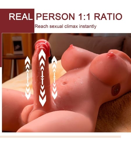 Masturbador Trans con Pecho y Pene enfoque lateral 5