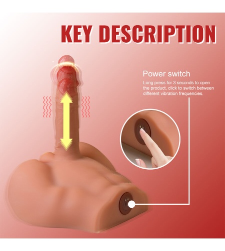 Dildo Realista con Torso enfoque lateral 10