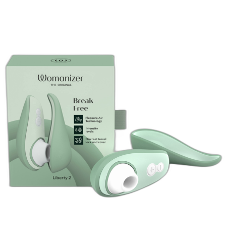 WOMANIZER - LIBERTY 2 ESTIMULADOR & SUCCIONADOR CLÍTORIS VERDE CLARO