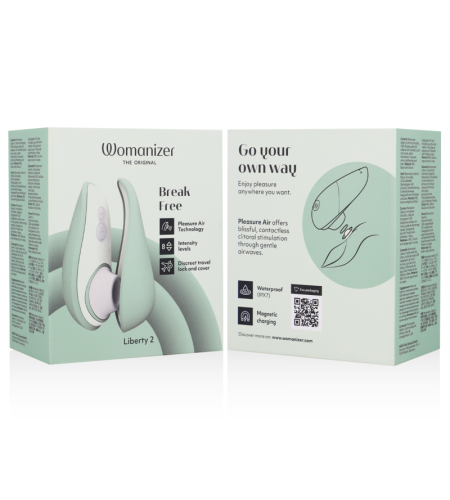 WOMANIZER - LIBERTY 2 ESTIMULADOR & SUCCIONADOR CLÍTORIS VERDE CLARO