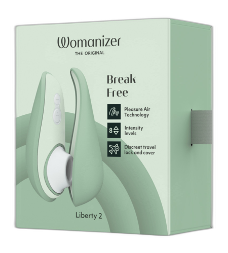 WOMANIZER - LIBERTY 2 ESTIMULADOR & SUCCIONADOR CLÍTORIS VERDE CLARO