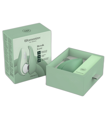 WOMANIZER - LIBERTY 2 ESTIMULADOR & SUCCIONADOR CLÍTORIS VERDE CLARO