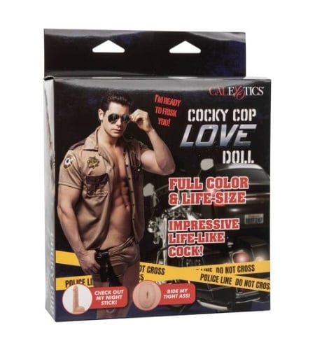 Caja del muñeco Cocky Cop con doble entrada