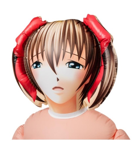Rostro de muñeca hinchable con diseño anime kawaii