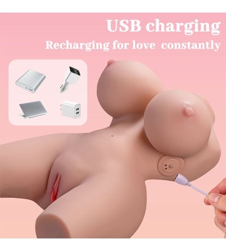 Torso Realistico de Mujer con Vibración enfoque lateral 14
