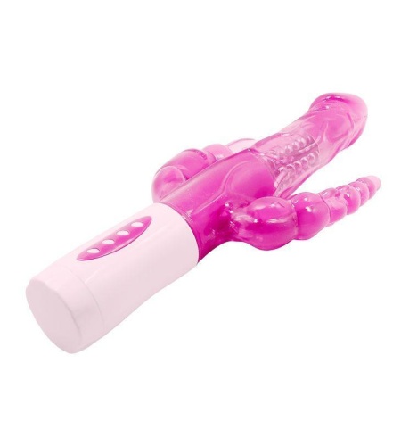 vibrador triple vaginal anal y clitoriano