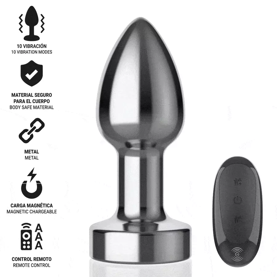 Demo del producto: INTENSE - PLUG ANAL 10 VIBRACIONES METAL CON CONTROL REMOTO SINTENSE - ANAL PLUG 10 VIBRATIONS METAL WITH REMOTE CONTROL SINTENSE - PLUG ANAL 10 VIBRATIONS MÉTAL AVEC TÉLÉCOMMANDE SINTENSE - ANAL PLUG 10 VIBRATIONEN METALL MIT FERNBEDIENUNG SINTENSE - PLUG ANALE 10 VIBRAZIONI METALLO CON TELECOMANDO SINTENSE - PLUG ANAL 10 VIBRAÇÕES METAL COM CONTROLE REMOTO SINTENSE - ANALNY ZATYCZKA 10 WIBRACJI METALOWY Z PILOTEM SINTENSE - ANALE PLUG 10 VIBRATIES METAAL MET AFSTANDSBEDIENING S